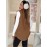 Women'S Elegant Sleeveless Flat Collar Button Front Jacket with Faux Pockets - Cozy Brown Plaid Pattern, Long Length, Perfect for Fall/Winter Casual Wear, Winter Clothes