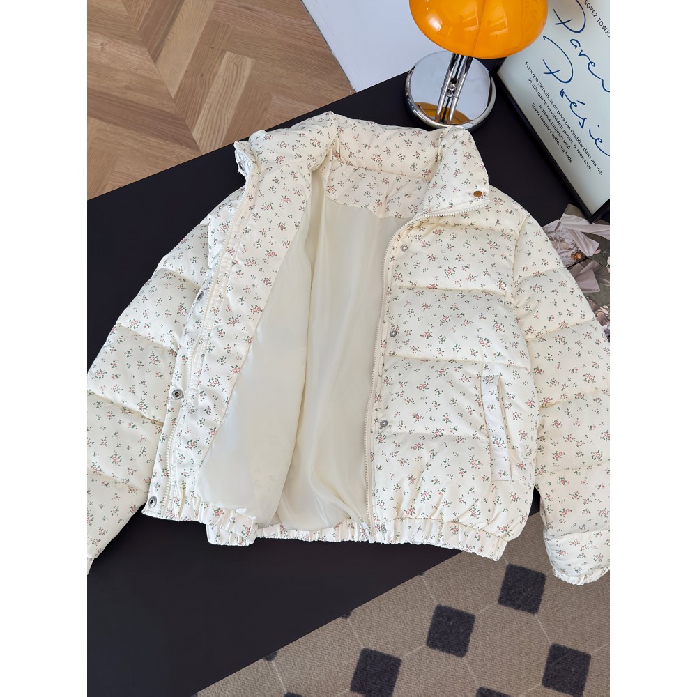 [Cozy Fleece-Lined Jacket] Cozy Fleece-Lined Jacket | Women's Zip-Up with Floral Pattern | Long Sleeve, Button-Up Front for Fall & Winter