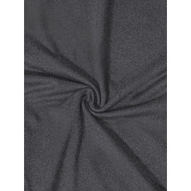 Women's Casual Long Sleeve T-Shirt with Fox & Maple Leaf Geometric Print - Vibrant Orange & Red on Grey, Round Neck, Machine Washable, Spring/Summer Vacation & Casual Attire, Versatile Streetwear, Spring Summer Apparel, Comfortable Fabric