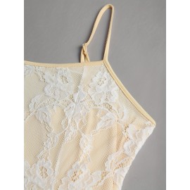 [Elegant Lace Dress] Sleeveless Elegant Off-Shoulder Lace Dress | Ruffle Detail, Bow Accent, Flowing Design, Perfect for Summer Events