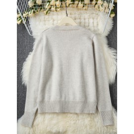 New Retro Buttoned Sweater Women's Fashionable Cardigan Top Soft and Cozy Knitwear