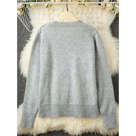 New Retro Buttoned Sweater Women's Fashionable Cardigan Top Soft and Cozy Knitwear