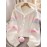 [Cute Sweater] Cozy White Hooded Cardigan Sweater | Women's Casual Pullover with Pastel Rainbow Stripes, Button Front Placket & Pom-Pom Detail, Medium Elasticity, Relaxed Fit, Comfortable Texture, Stylish, Fall Winter Layering Piece
